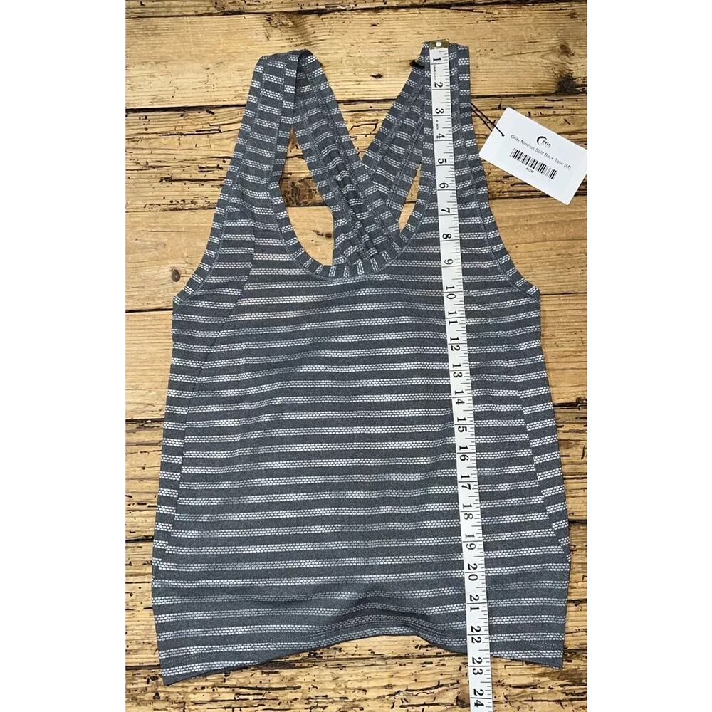 Zyia Women’s M Gray Nimbus Split Back Tank Top NWT - Picture 5 of 6